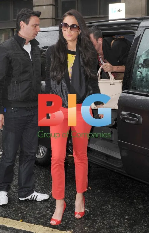 Tulisa Contostavlos arrives at BBC Radio Two