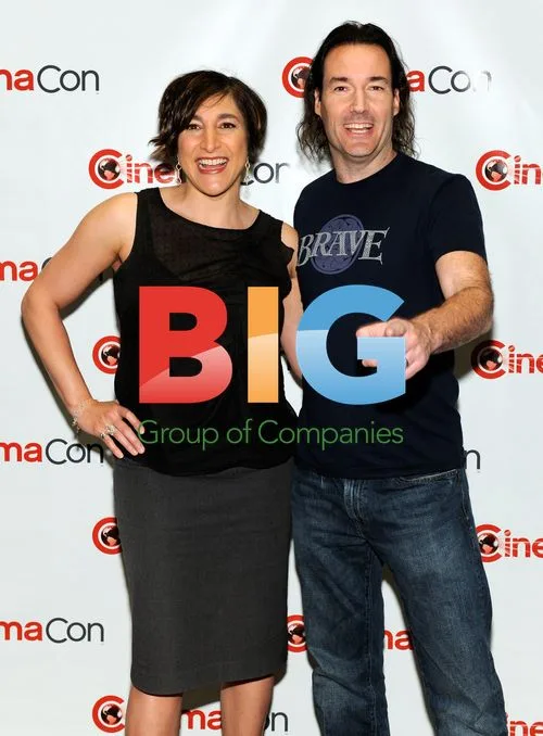 Katherine Sarafian and Mark Andrews at CinemaCon 2012