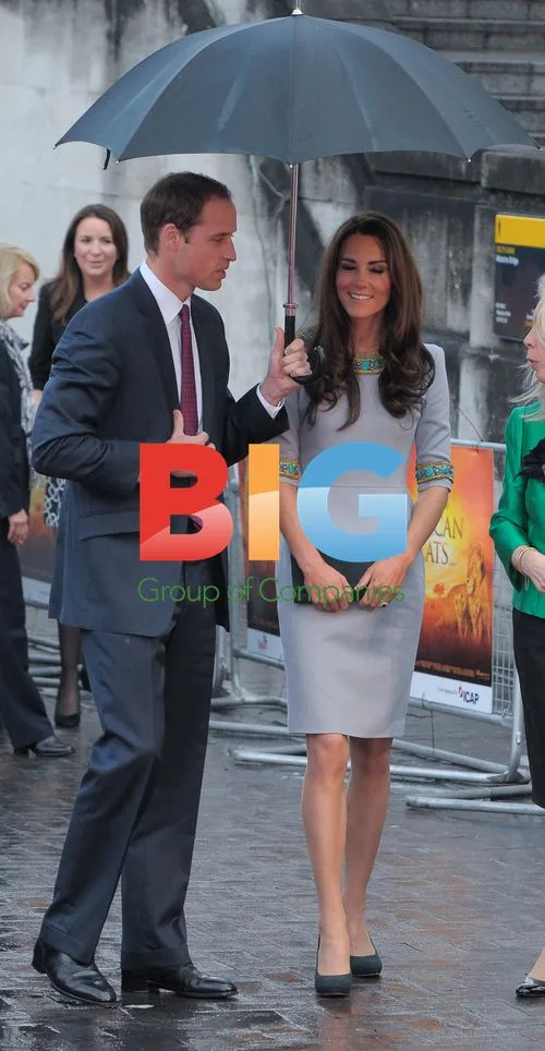 William and Catherine at African Cats Premiere