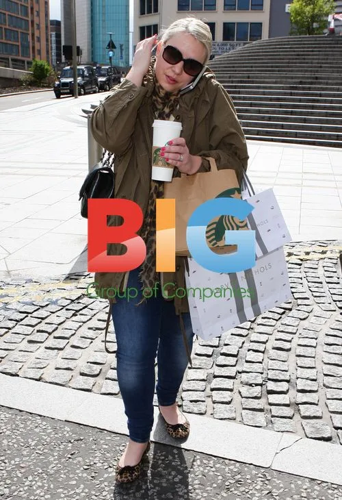 STEPS singer Claire Richards leaving hotel