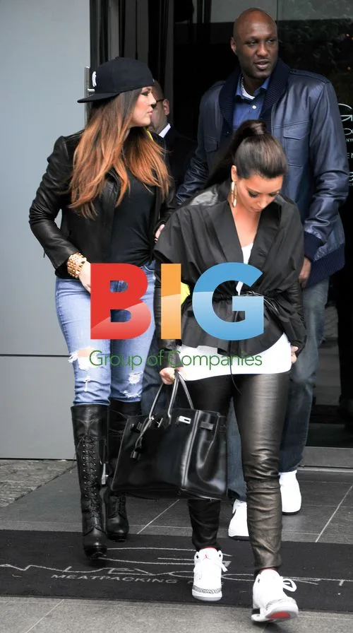 Khloe, Kim, and Lamar Leave Hotel