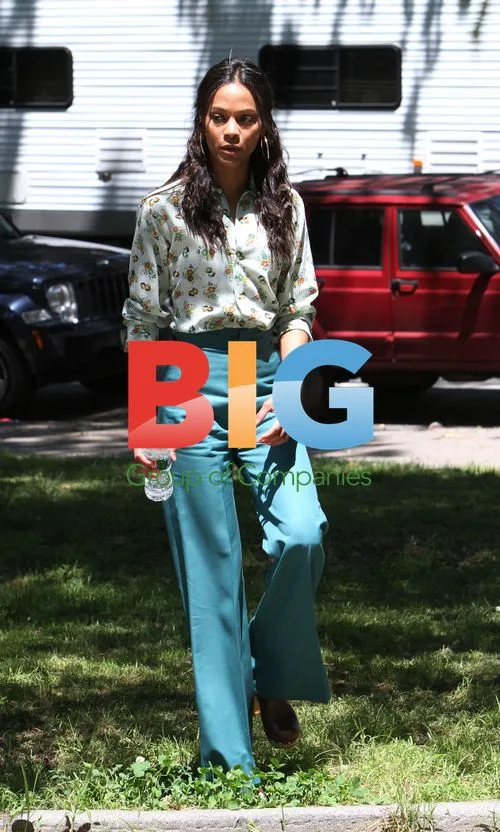 Zoe Saldana on 'Blood Ties' Set