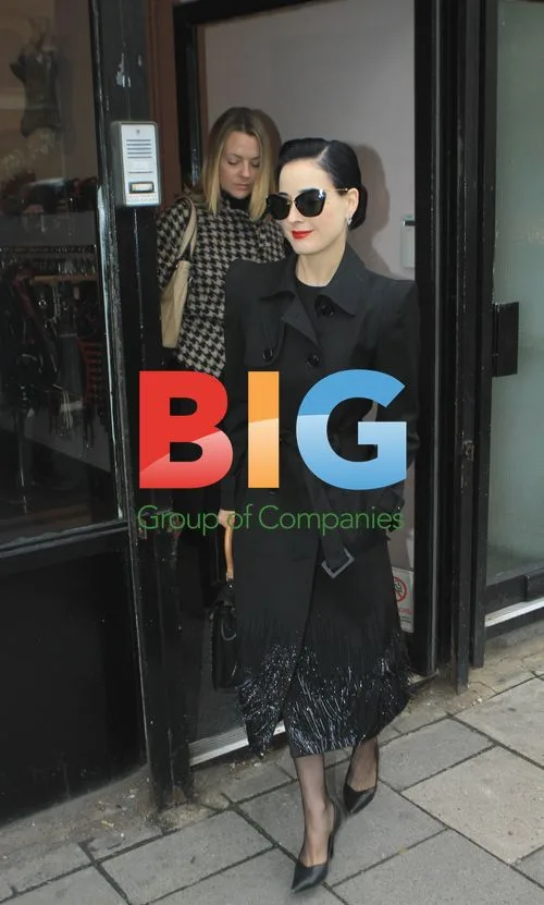 Dita Von Teese Visits Latex Shop in London