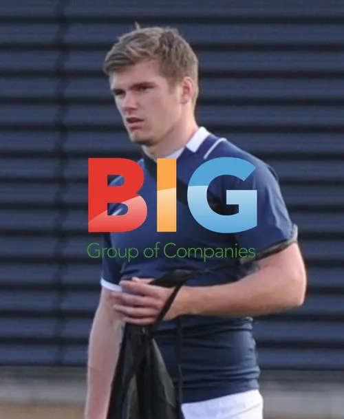 Owen Farrell filming rugby advert