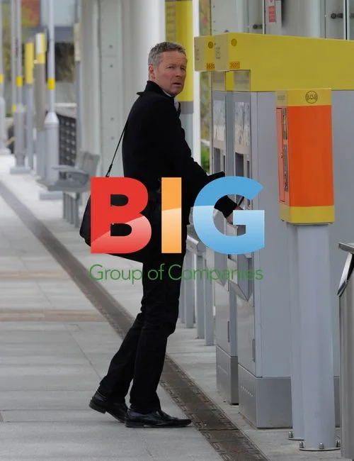Rory Bremner Catching Tram After TV Appearance