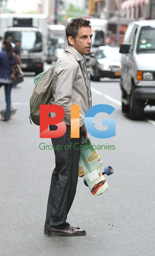 Ben Stiller on set of "The Secret Life of Walter Mitty"