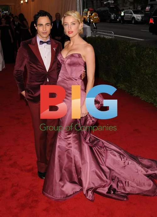 Amber Heard and Zac Posen at Schiaparelli and Prada Gala