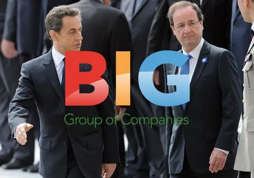 Hollande and Sarkozy at WWII Ceremony