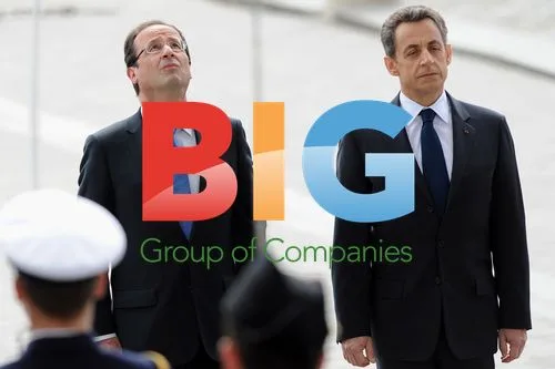 Hollande and Sarkozy at WWII Memorial