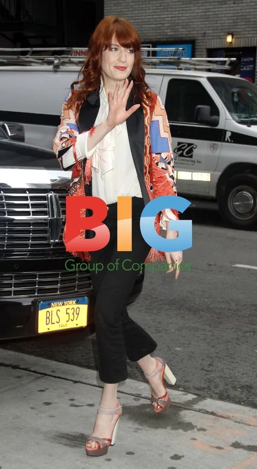 Florence Welch Arriving at Late Show