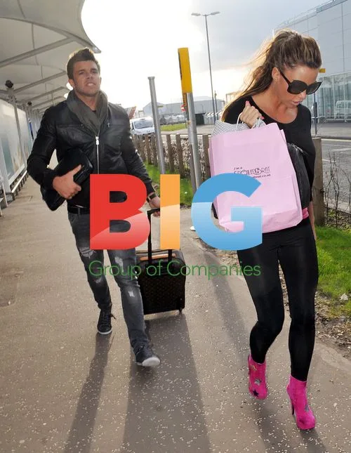 Katie Price and Leandro Penna filming in Glasgow