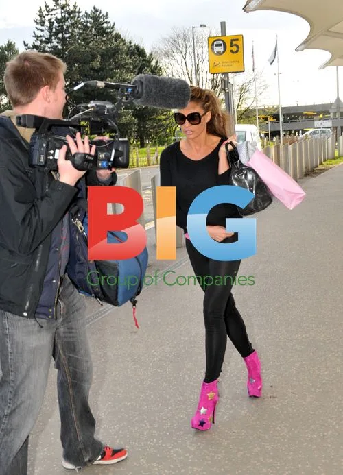 Katie Price and Leandro Penna filming in Glasgow