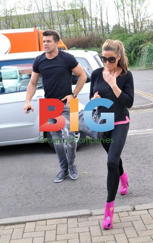 Katie Price and Leandro Penna filming in Glasgow