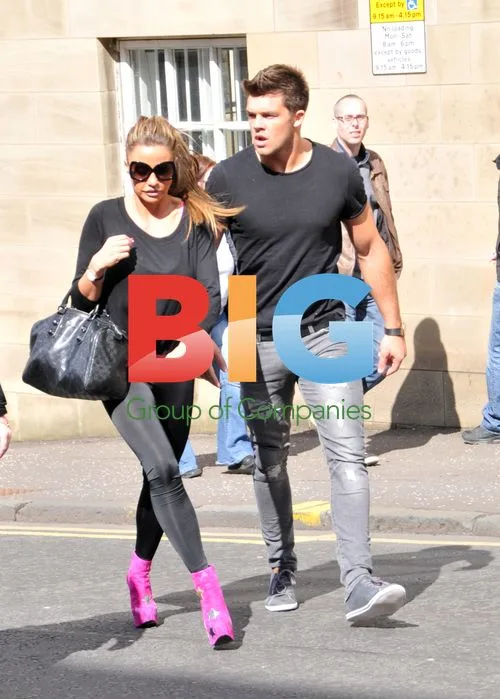Katie Price and Leandro Penna filming in Glasgow
