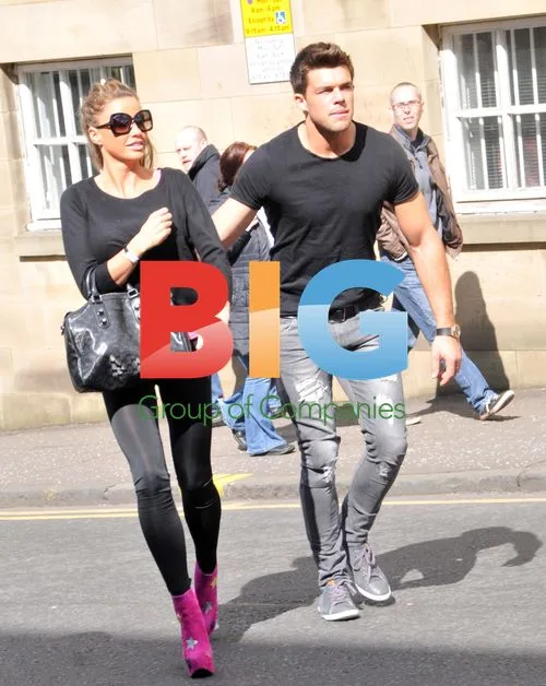 Katie Price and Leandro Penna filming in Glasgow