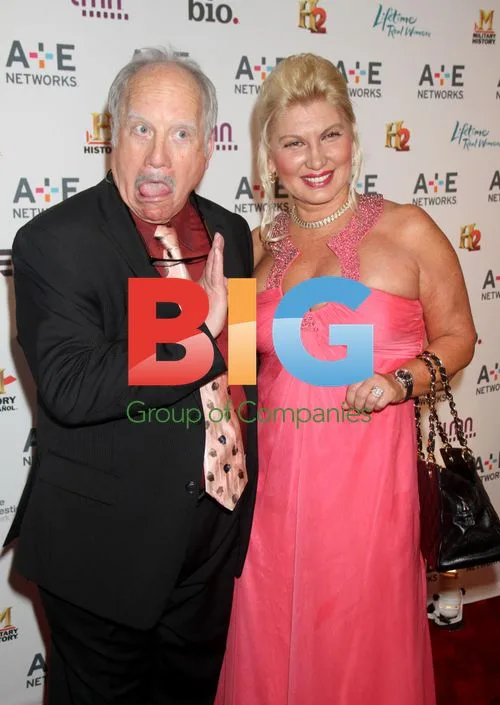Richard Dreyfuss and Svetiana Erokhin at A&E Upfront