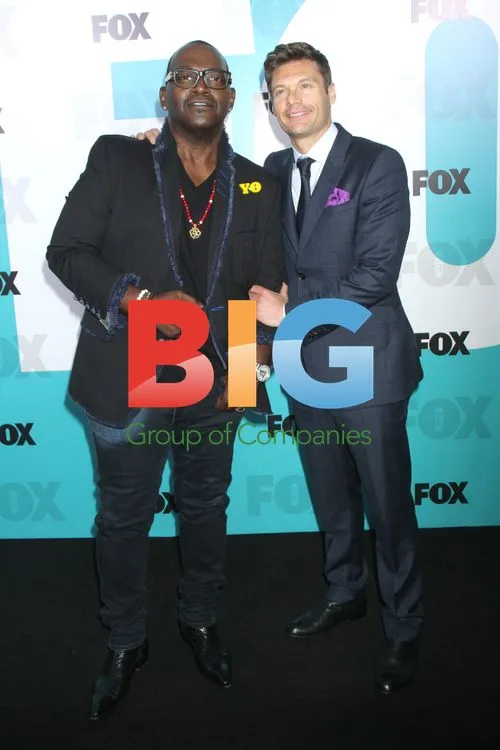 Ryan Seacrest and Randy Jackson at Fox 2012 Party