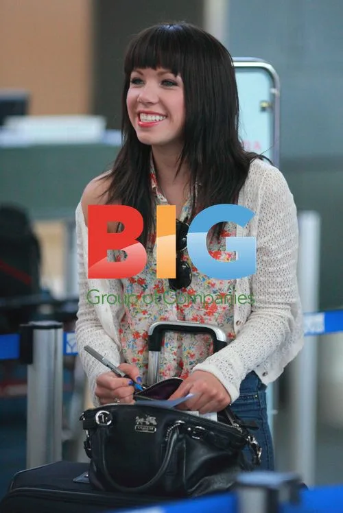 Carly Rae Jepsen at Gatwick Airport