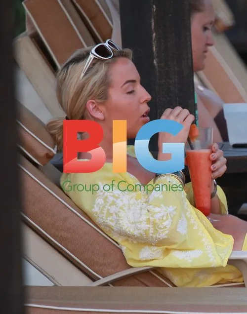 Lydia Bright in Yellow Bikini in Dubai