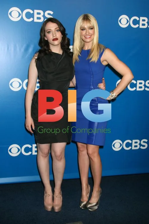 Kat Dennings and Beth Behrs at 2012 CBS Upfront
