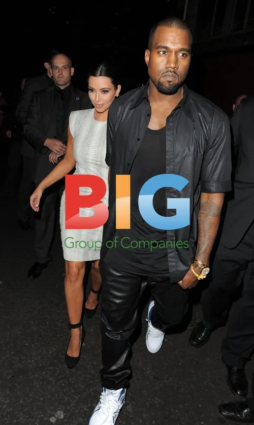 Kim Kardashian and Kanye West at Zuma Restaurant
