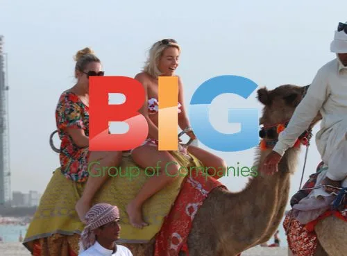 Lydia Bright on Camel in Dubai