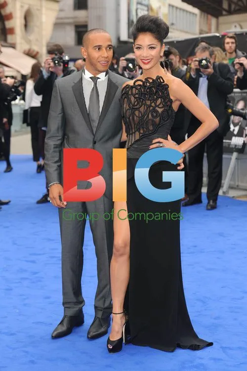 Lewis Hamilton and Nicole Sherzinger attend 'Men In Black 3' premiere