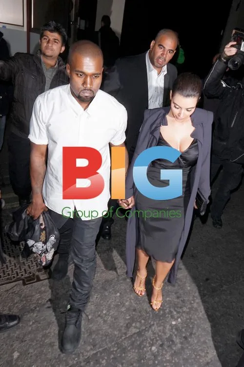 Kanye West and Kim Kardashian at Tyran Smith's 40th