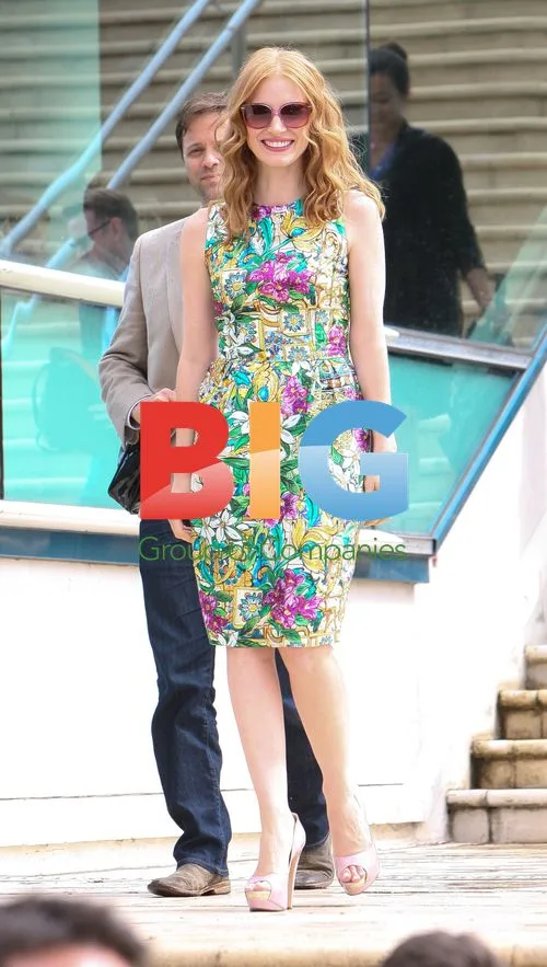 Jessica Chastain Leaving Cannes Palais