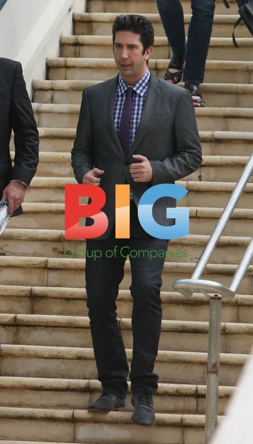 David Schwimmer Leaving Cannes Palais