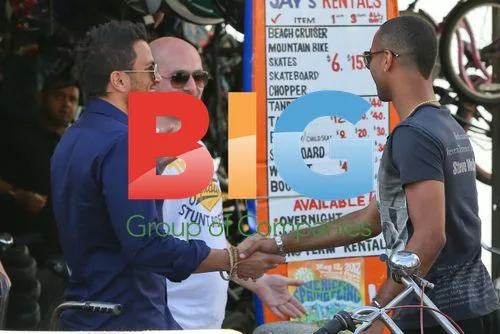 Peter Andre and Ashley Cole meet in Venice Beach