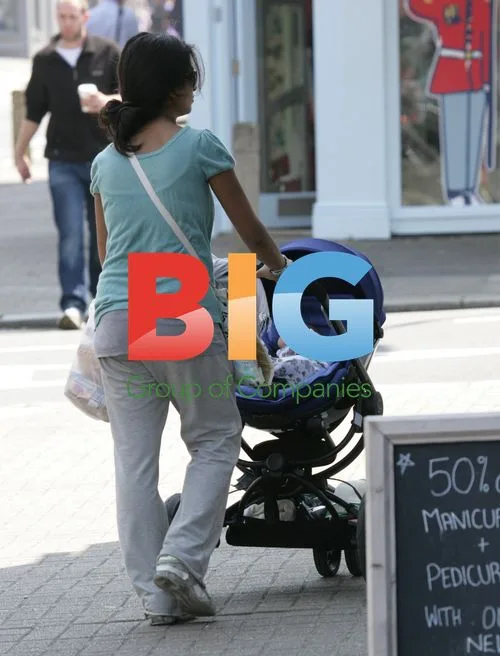 Konnie Huq and baby son out in London
