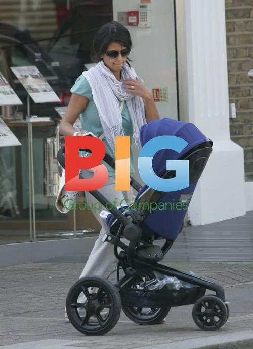 Konnie Huq runs errands with baby in West London