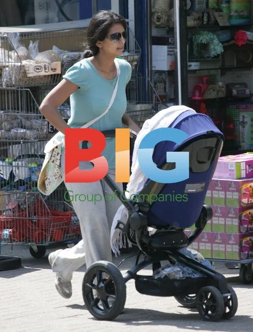 Konnie Huq out with baby son Covey