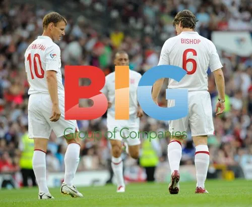 Teddy Sheringham and John Bishop at Soccer Aid 2012
