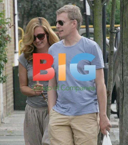 Patrick Kielty and Cat Deely shopping at Tesco