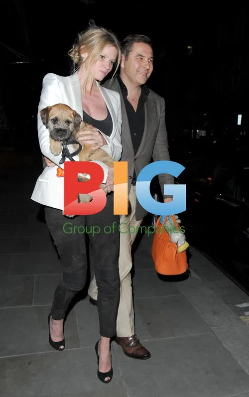 David Walliams and Lara Stone out in London