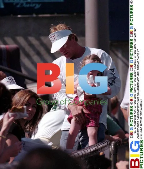 Christopher Lambert with family at UCLA Tennis
