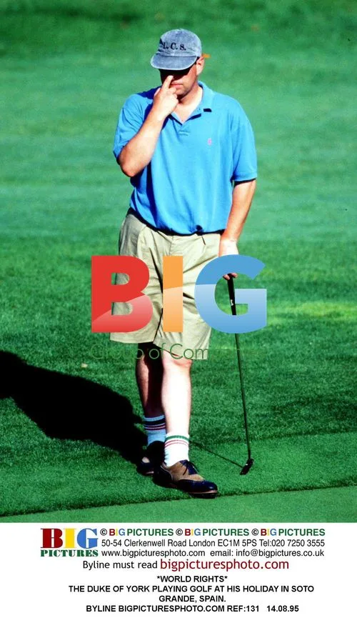 The Duke of York Playing Golf in Spain