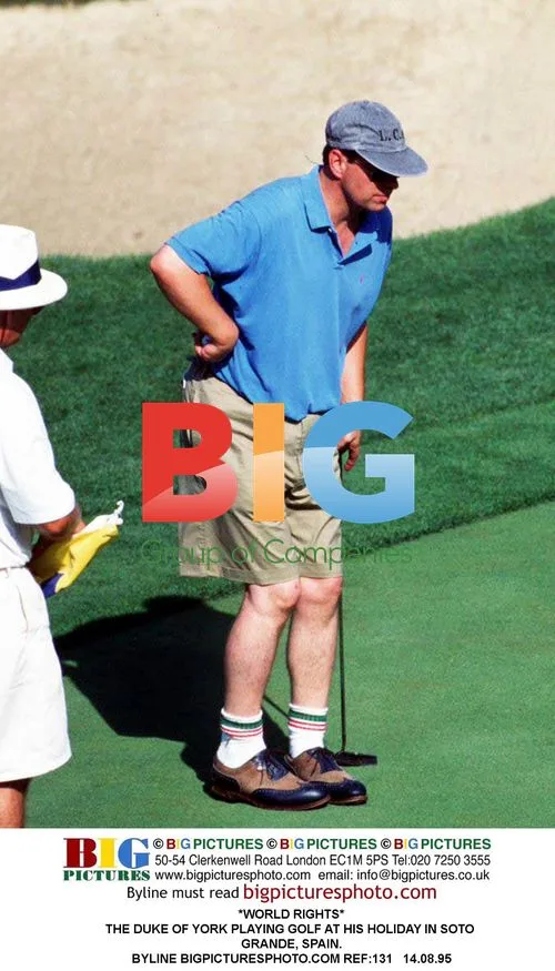 The Duke of York Playing Golf in Spain