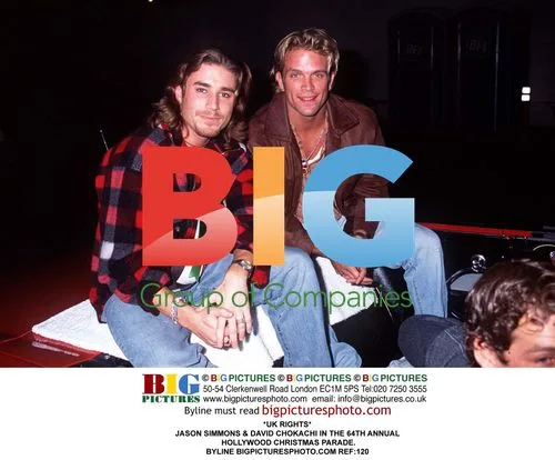 Jason Simmons and David Chokachi at Hollywood Christmas Parade