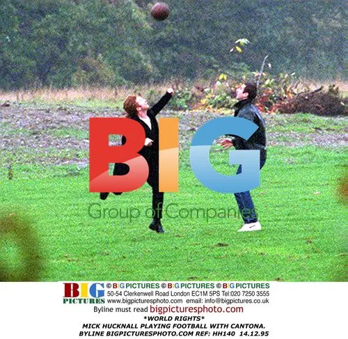 Hucknall and Cantona Playing Football