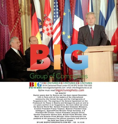 Signing of Dayton Peace Deal for Bosnia War