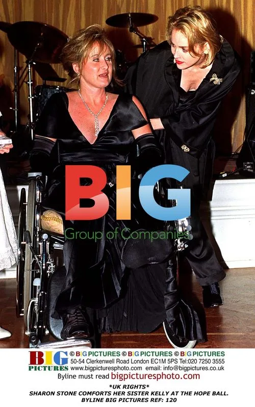 Sharon Stone Comforts Sister Kelly at Hope Ball