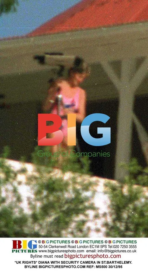 Diana with security camera in St. Barthelemy