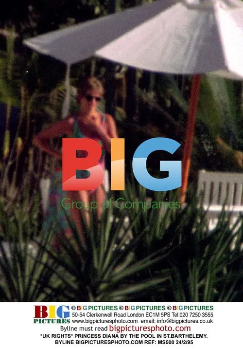 Princess Diana by Pool in St. Barthelemy