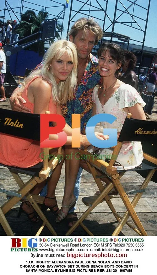 Baywatch Stars on Set During Beach Boys Concert