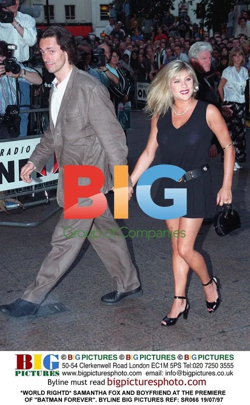 Samantha Fox and Boyfriend at "Batman Forever" Premiere