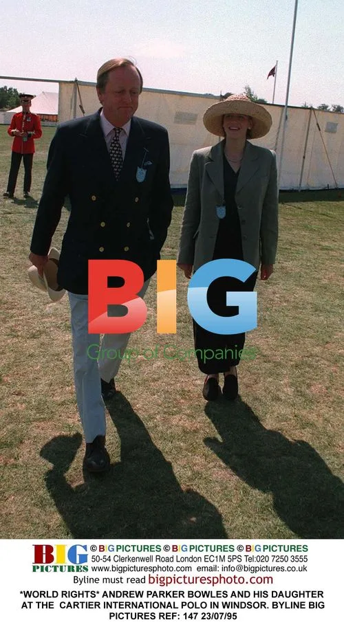 Andrew Parker Bowles and Daughter at Cartier Polo