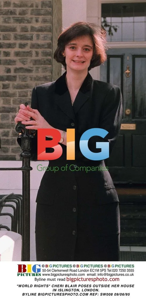 Cheri Blair Poses Outside Her Islington House